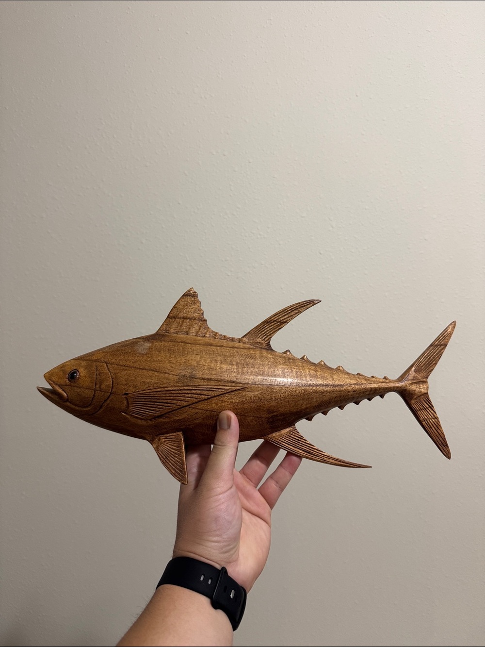 Handcrafted Brown Wooden Tuna Fish Décor - Unbranded - Picture 2 of 4